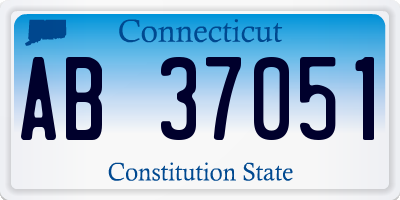 CT license plate AB37051