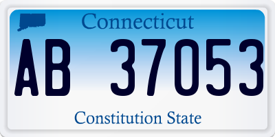 CT license plate AB37053