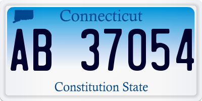 CT license plate AB37054