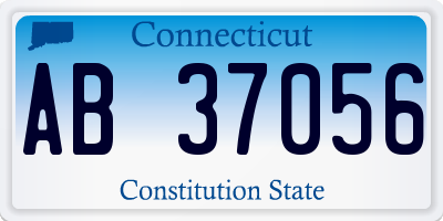 CT license plate AB37056