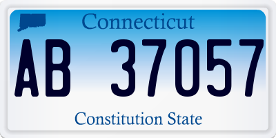 CT license plate AB37057