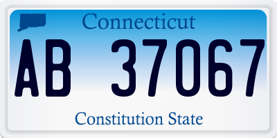 CT license plate AB37067