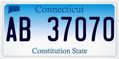CT license plate AB37070
