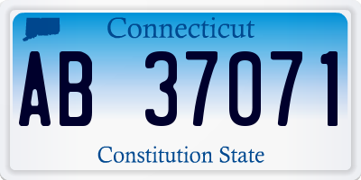 CT license plate AB37071