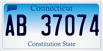 CT license plate AB37074