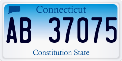 CT license plate AB37075