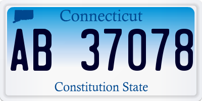 CT license plate AB37078