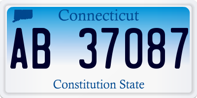 CT license plate AB37087