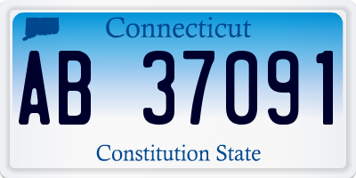 CT license plate AB37091
