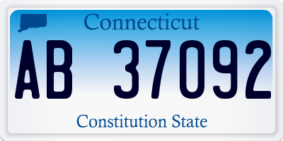 CT license plate AB37092