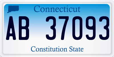 CT license plate AB37093