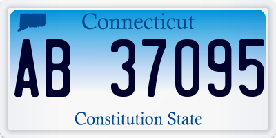 CT license plate AB37095