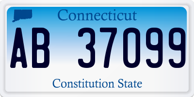 CT license plate AB37099