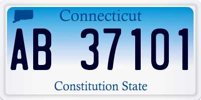 CT license plate AB37101