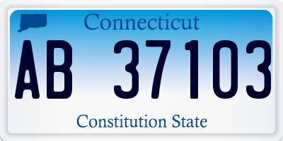 CT license plate AB37103