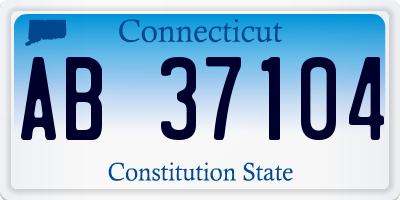 CT license plate AB37104