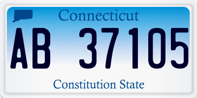 CT license plate AB37105