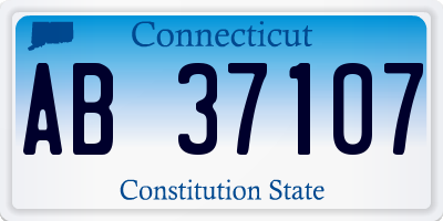 CT license plate AB37107