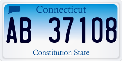 CT license plate AB37108