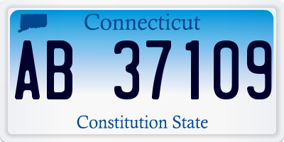 CT license plate AB37109