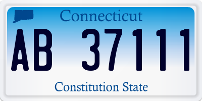 CT license plate AB37111