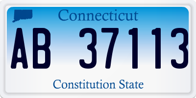 CT license plate AB37113