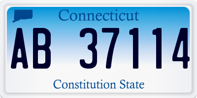 CT license plate AB37114