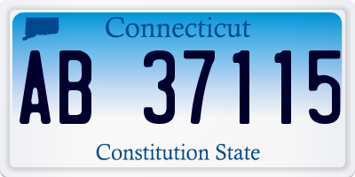 CT license plate AB37115