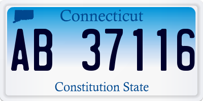 CT license plate AB37116