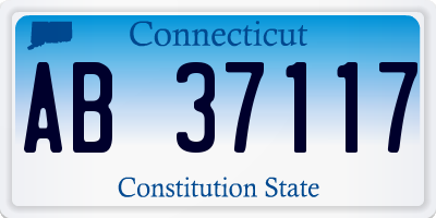 CT license plate AB37117