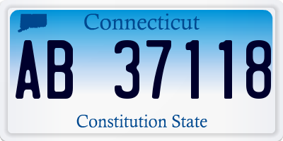 CT license plate AB37118