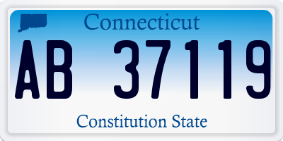 CT license plate AB37119