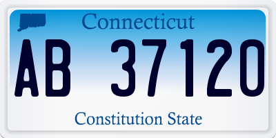 CT license plate AB37120