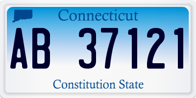 CT license plate AB37121