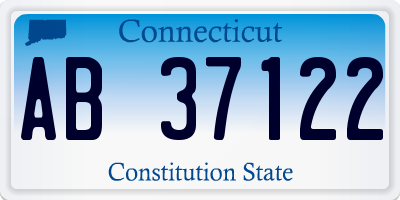 CT license plate AB37122