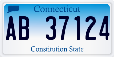 CT license plate AB37124