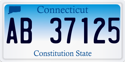 CT license plate AB37125