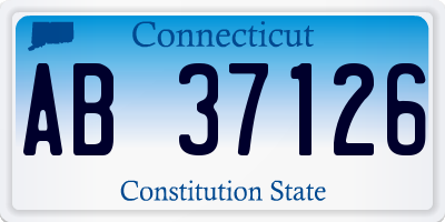 CT license plate AB37126