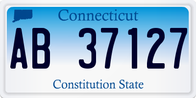 CT license plate AB37127