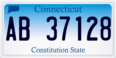 CT license plate AB37128