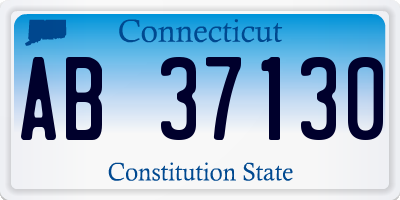 CT license plate AB37130