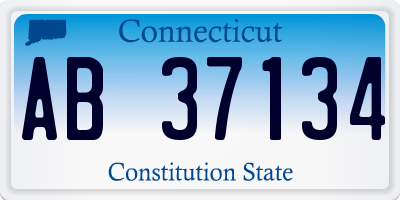 CT license plate AB37134