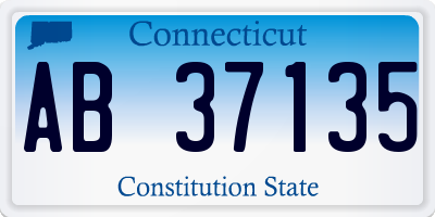 CT license plate AB37135