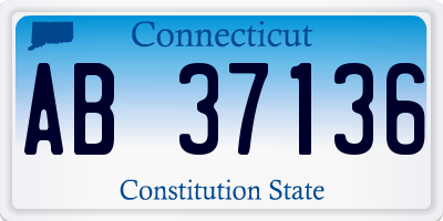 CT license plate AB37136