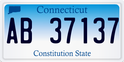 CT license plate AB37137