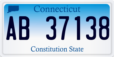 CT license plate AB37138