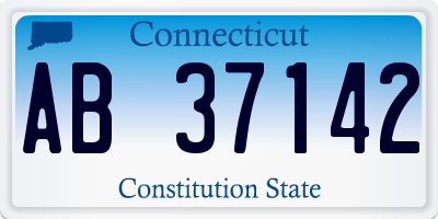 CT license plate AB37142