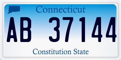 CT license plate AB37144