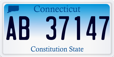 CT license plate AB37147