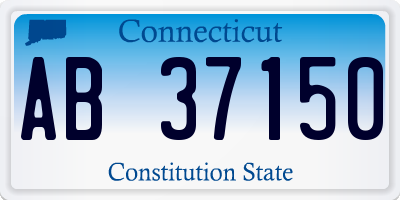 CT license plate AB37150